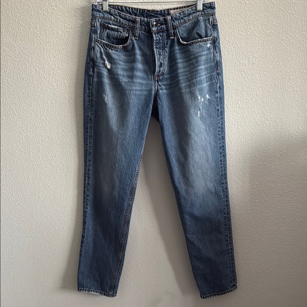 Rag & Bone Organic Cotton Blend Rosa Mid-Rise Boyfriend Jeans Size 26